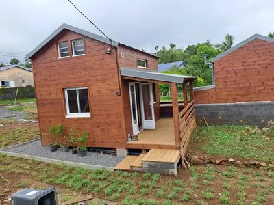 Chalet bois compact de 20m²