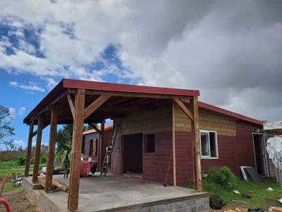 Chalet bois démonté après cyclone